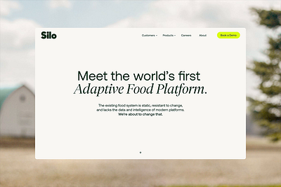 Silo OS page asis branding food identity landing parallax scroll ui website