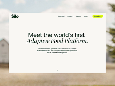 Silo OS page asis branding food identity landing parallax scroll ui website