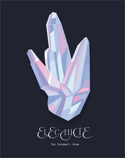 Elechite Crystals art graphic design illustration vector