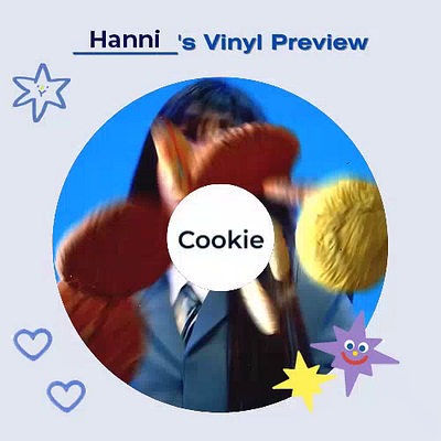 Hanni's Vinyl design graphic design kpop video editing