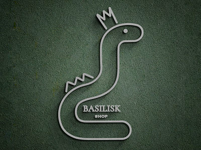 A cute logo in doodle style for the internet shop basilisk basilisk logo branding dragon logo logo logo art logo design logo for shop logo illustration logotype shop logo snake snake logo