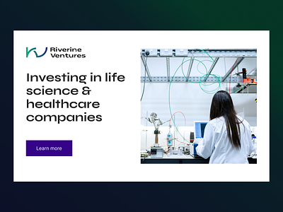 Website for Riverine Ventures branding clean gradient graphic design healthcare lab laboratory life sciences minimalistic ventures web design