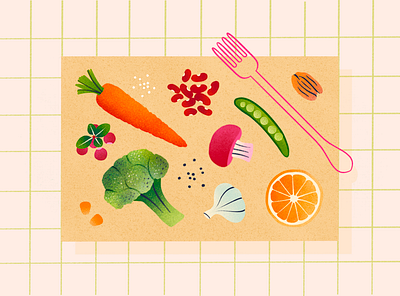 Roswell Park Recipes colorful food illlustration illustration recipes texture vegetables
