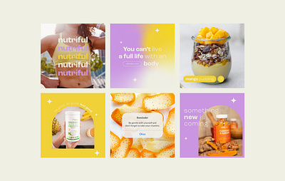 Nutriful branding food healthy lifestyle logo nutrition social media templates vibrant