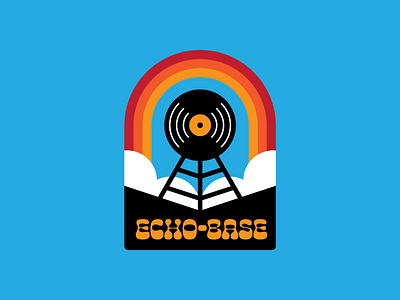 EchoBase Concept 1970s branding colorful design flat icon illustration logo manufacturing music industry old school outdoors patch retro star wars thicklines ui vector vibrant vinyl record