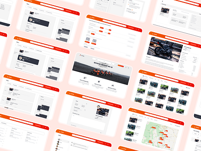 PowerSport Rental UIUX Design adventure bike calendar dashboard design ecommerce experience featued inbox interface landing page listings mobile app platform powersport rental statistics stats user website