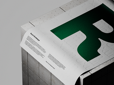 Uxum poster 🟢 3d brand branding poster redshift texture typography ui