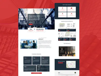 Daizun Investments business business website daizun investments design elementor home management landing page landing page website loan company productivity property investments startup wordpress website