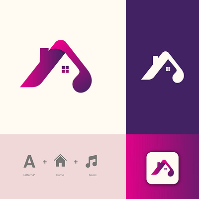 Music Logo app art brandidenty branding design flat graphic design icon illustration illustrator logo logo design minimal monogram typography vector