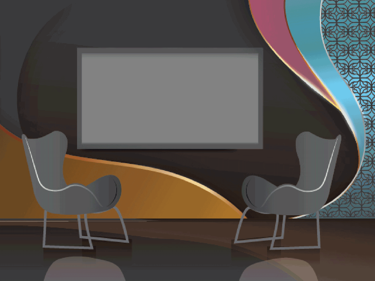 INTERIOR DESIGN STUDIO AYNA 3d 3d wall 3dwall brand development branding graphic design interior design minimalist razieh mehrabani razmehrdesigner room interior show room stage studio talk show televi tv tv program tv show tv wall