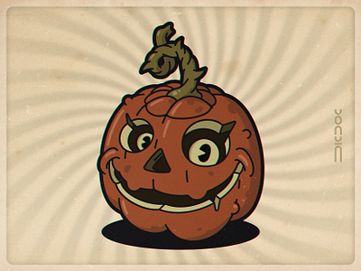 Halloween pumpkin axioma cartoon character design dicdoc dicdocart graphic design halloween illustration retroart retrostyle