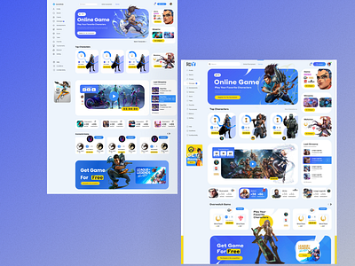 Gaming website ui/ux design animation branding design game graphic design illustration landingpage logo ui ux vector
