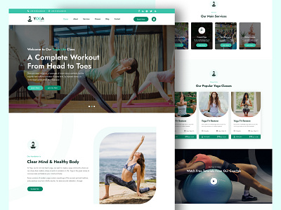 YogaLife Fitness Website ui yoga