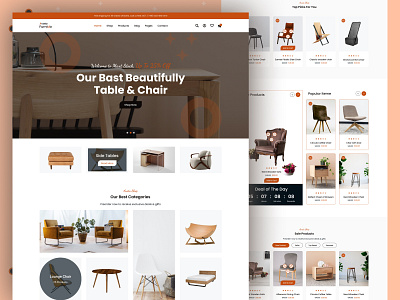 Furniture E-commerce Website ui ux wpbakery