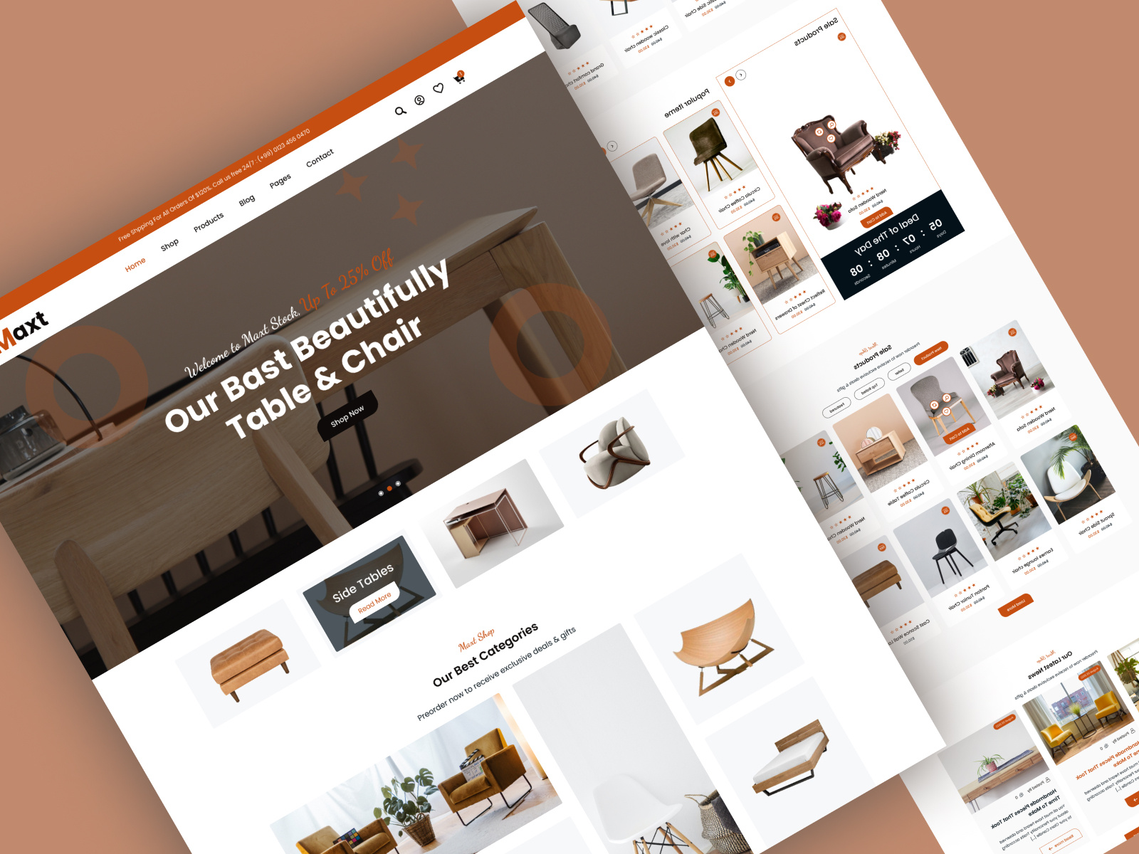 Furniture site by createuiuxlab on Dribbble