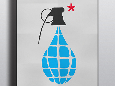 Water Grenade awareness design graphic design illustration poster typography