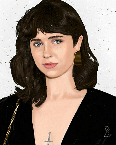 Clairo Portrait Art by Oz Galeano art arte arte ozgaleano claire cottrill clairo color design dibujo digital art drawing fanart illustration mexico music ozgaleano painting portrait retrato