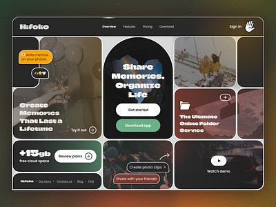 Hifolio: The Online folder service UI design conceptdesign dribbbleshot dribbbleshot ui
