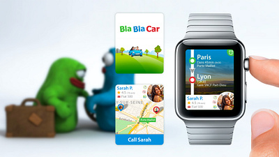 BlaBlaCar App Concept for Apple Watch app apple blablacar carpooling concept design mockups ui watch