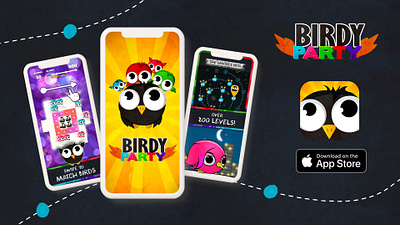Birdy Party - A disco puzzle game (iOS) app apple characterdesign game ios puzzlegame ui ux