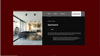 Apartment Website (Sample) book website branding coffee website design illustration logo ui ux vector website