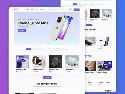 E-Shop Ecommerce Website Design | UI/UX branding e commerce website design e shop ecommerce app design eshop design graphic design landing page responsive ui web desiign