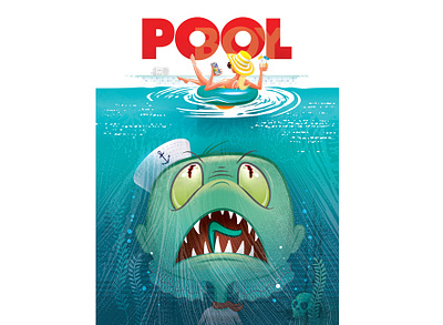 Pool Boy - Deep End Show Poster black lagoon creature pool swimming pool