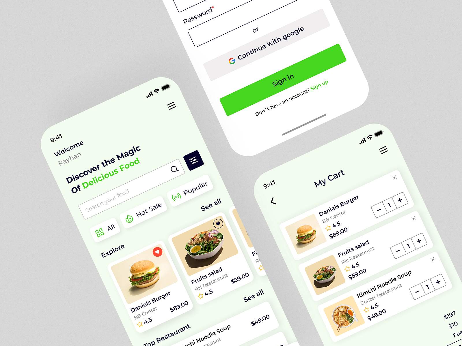 Food Sale Mobile App Design by Shafayed Rana on Dribbble