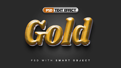 Gold 3d Text Effect Design text effect