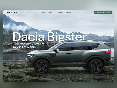 Hybrid Car Landing Page Concept animation design car car landing page car website figma hybrid car landing page prototype scroll animation ui ux web design