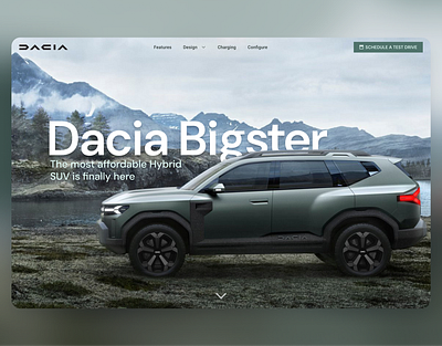 Hybrid Car Landing Page Concept animation design car car landing page car website figma hybrid car landing page prototype scroll animation ui ux web design