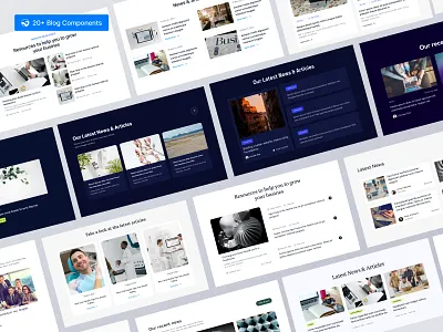 Blog Components Design. 2023 agency website app design component component design e commerce website habib home page design landing page minimal design minimal website mobile app template design ui uiux web web app website website design