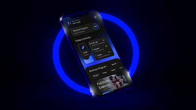 🏋️‍♂️ Fitness Tracker App app black theme design first project fitness fitness tracker ui uiux ux webdesign