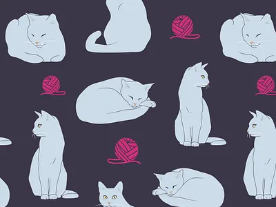 Cats! animal cat cats pattern design