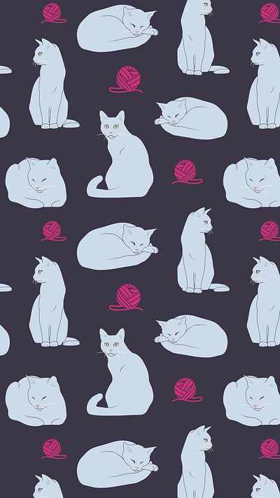 Cats! animal cat cats pattern design
