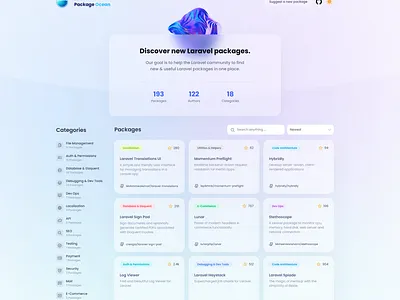 Laravel Package Ocean graphic design ui ux web design