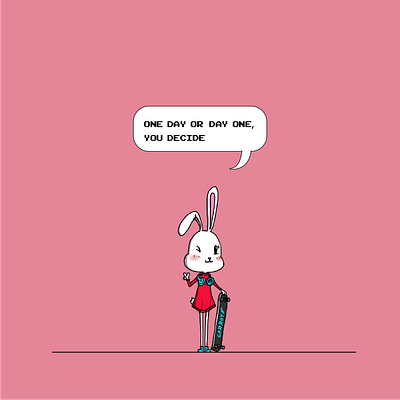 Ms. Bunny art artoftheday bunny cartoon character creative digital art drawing graphic design ill illustration lineart trend