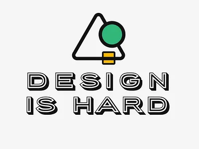Design Is Hard - Logo Variation 2 branding design logo newsletter substack