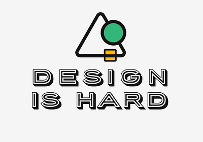 Design Is Hard - Logo Variation 2 branding design logo newsletter substack