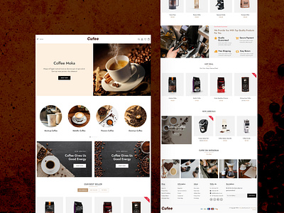 "Cufee Supremecy: A Minimalist Design for Coffee Brand Website coffee brand coffee brand web design coffee shop coffee website coffee website design coffee website theme design minimal one page website shpify website ui
