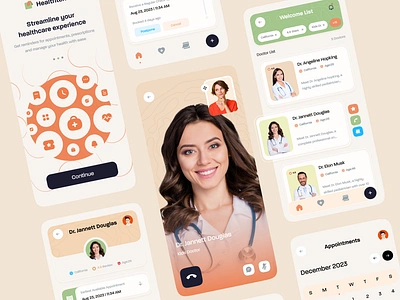 Healthcare App android app appointment call call app doctor health app health care healthcare healthcare app hospital ios iphone medical mobile mobile app mobile ui mobile ui ux onboarding schedule