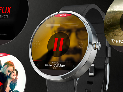 Netflix Remote - Watch App for Moto 360 app moto360 netflix ui ux watch