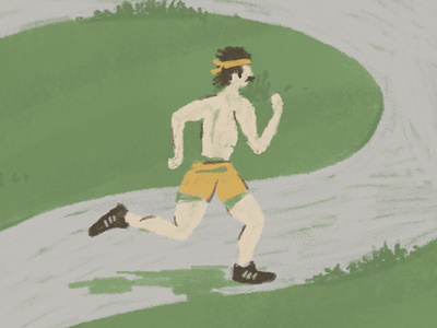 Run Joe, Run! design drawing illustration joe horacek little mountain print shoppe procreate run runner running sketch