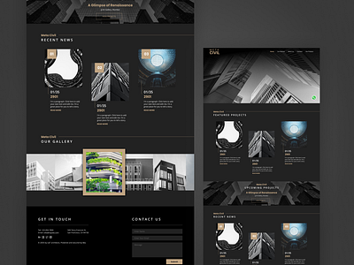 A Landing page For Civil Works Company app graphic design ui ux
