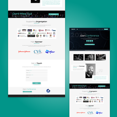 A Conference Event Landing Page app graphic design ui ux vector