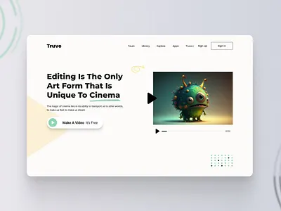 Video Editing Website Design business design jobs startups ui video editing website web website website design