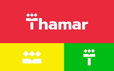 Thamar ara arabic brand branding icon letter logo