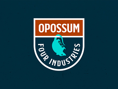 Opossum Four animal badge brand branding design graphic design identity illustration logo mark opossum possum tyopgraphy vector