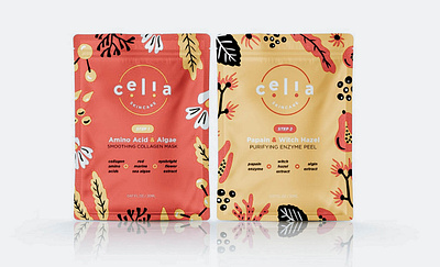 Celia Skincare Packaging Concept botanical brand design brand identity branding graphic design illustration logo logo design packaging packaging design print print design skincare