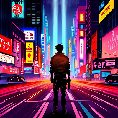 Neon album cover animation illustration motion graphics